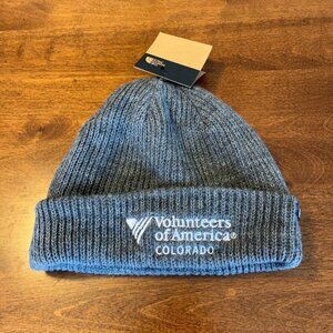 NWT North Face rib beanie grey "Volunteers of America Colorado"